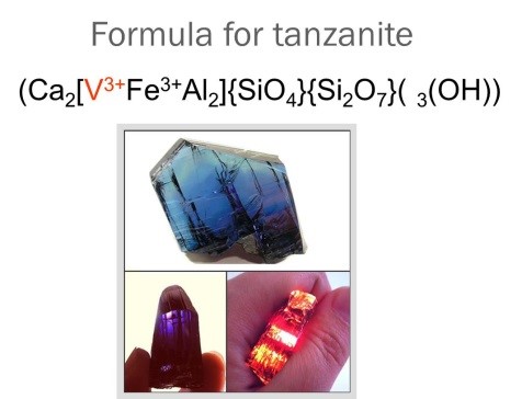 The addition of Vanadium during the formation process means that the common mineral zoisite, obtained a stunning blue hue. This is how tanzanite was formed. 